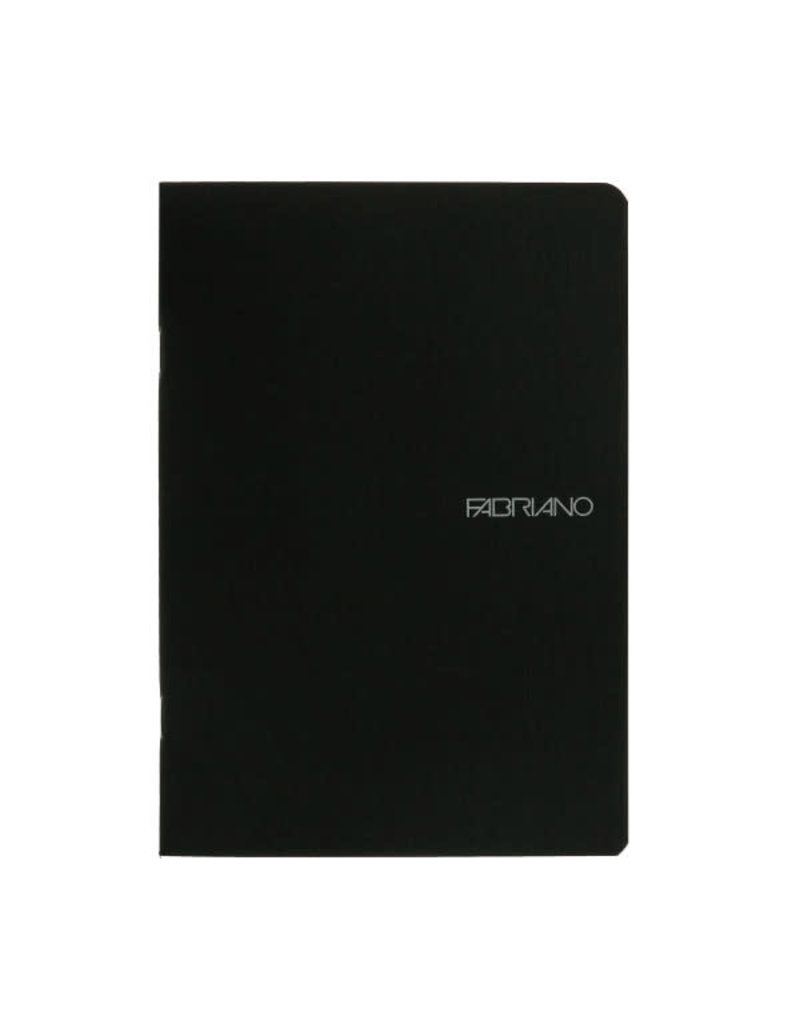 Fabriano Ecoqua Original Staple-Bound Notebooks, 5.8" x 8.3" (A5) - Blank, Black- 38 Shts