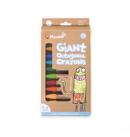 Micador jR. Giant Octagonal Crayons 12-Color Pack