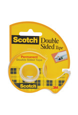 Scotch 3m Scotch Double Sided Tape, 1/2" x 250" Dispenser Roll
