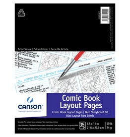 Canson Canson Comic Book Layout Pages, 8.5" x 11", 35 Sheets