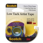 Scotch 3m Scotch Low Tack Artist Tape, 3/4'' X 10 Yd. Dispenser