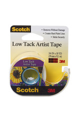 Scotch 3m Scotch Low Tack Artist Tape, 3/4'' X 10 Yd. Dispenser