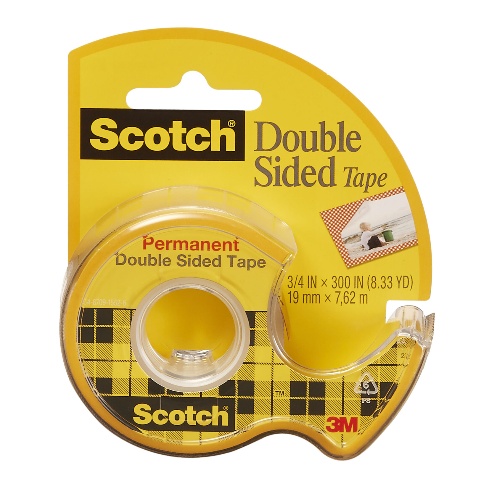 Scotch 3m 3M Scotch Double-Sided Tape Dispenser Roll, 3/4" x 300"