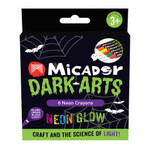Micador Dark Arts Neon Glow Crayons Pack, 6-Crayon Set