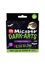 Micador Dark Arts Neon Glow Crayons Pack, 6-Crayon Set