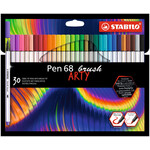Stabilo Pen 68 Brush Marker Sets, 30-Marker ARTY Wallet Set