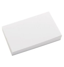 Universal Unruled Index Cards, 5 X 8, White, 100/Pack