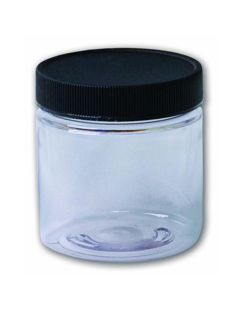 Clear Containers, 8 oz. Clear Jar (Plastic Wide-Mouth with Lid) - MICA Store