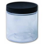 Jacquard Clear Containers, 8 oz. Clear Jar (Plastic Wide-Mouth with Lid)