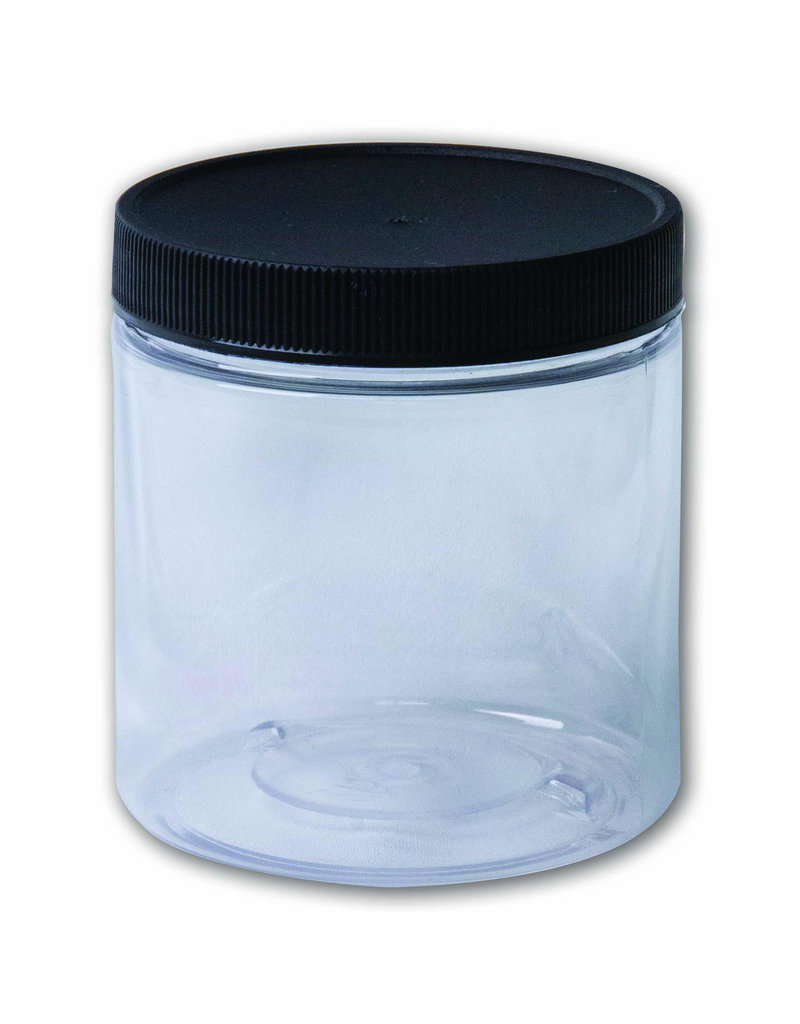 Wide-Mouth Glass Jars - 8 oz, Plastic Cap