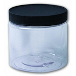 Jacquard Clear Plastic Jar Wide W/Lid 16oz