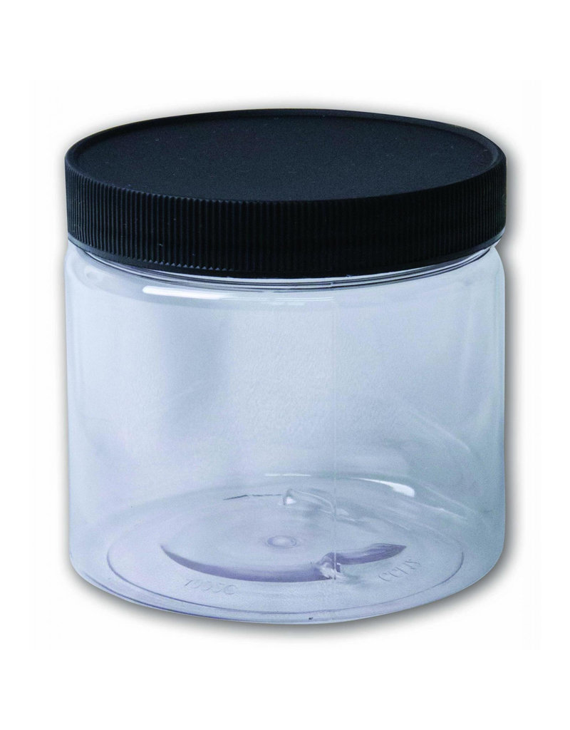 Jacquard Clear Containers, 16 oz. Clear Jar (Plastic Wide-Mouth with Lid)