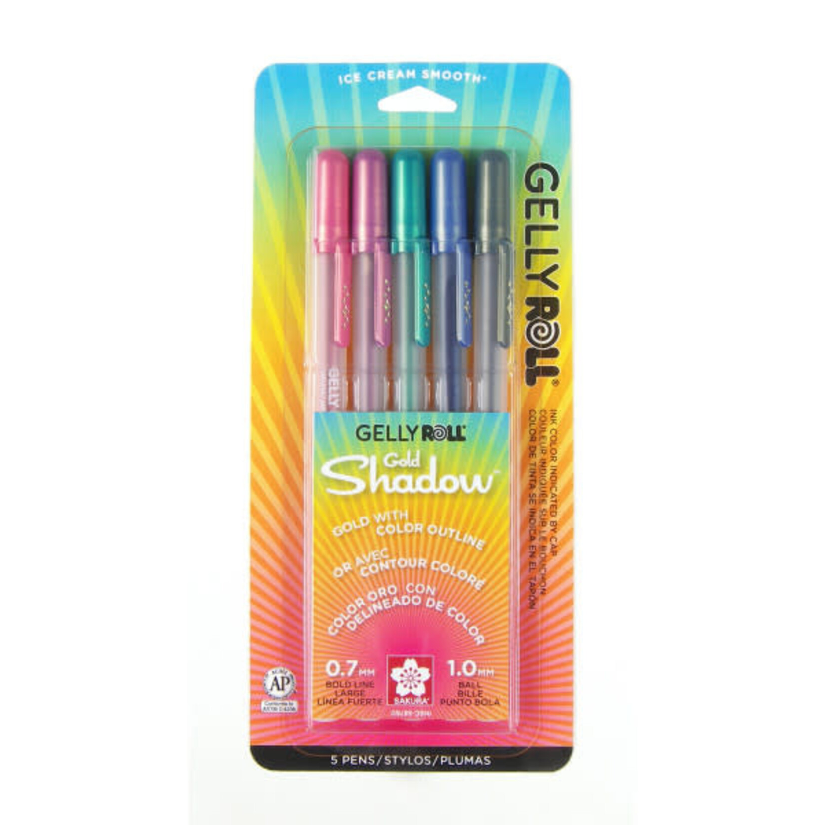 Sakura Gelly Roll Gold Shadow Pens, 5-Color Set