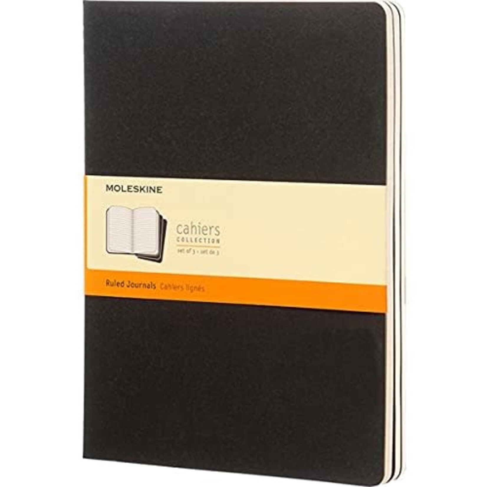 Moleskine Moleskine Cahier Journal (Set Of 3), Extra Large, Ruled, Black, Soft Cover (7.5 X 10)