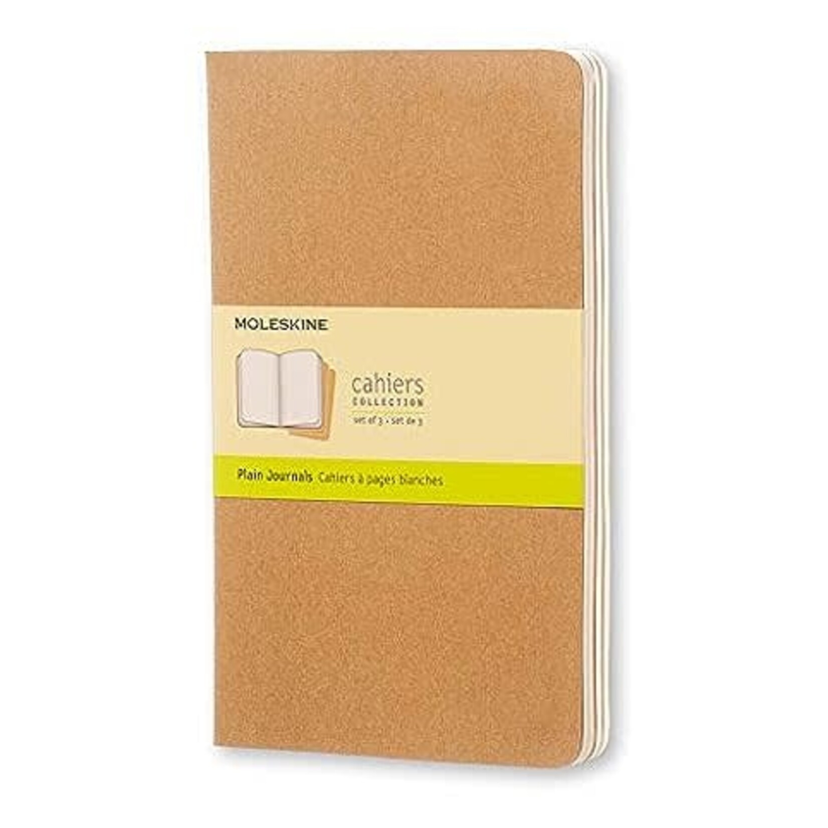 Moleskine Moleskine Cahier Journal (Set Of 3), Large, Plain, Kraft Brown, Soft Cover (5 X 8.25)