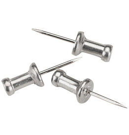 GEM Aluminum Head Push Pins - 1/2" - 100/Box