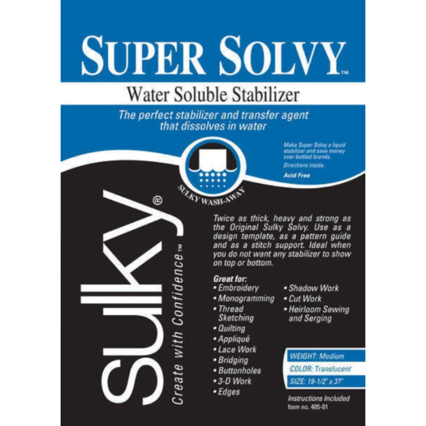 Sulky SUPER SOLVY WTR SOL STAB20"X1Y