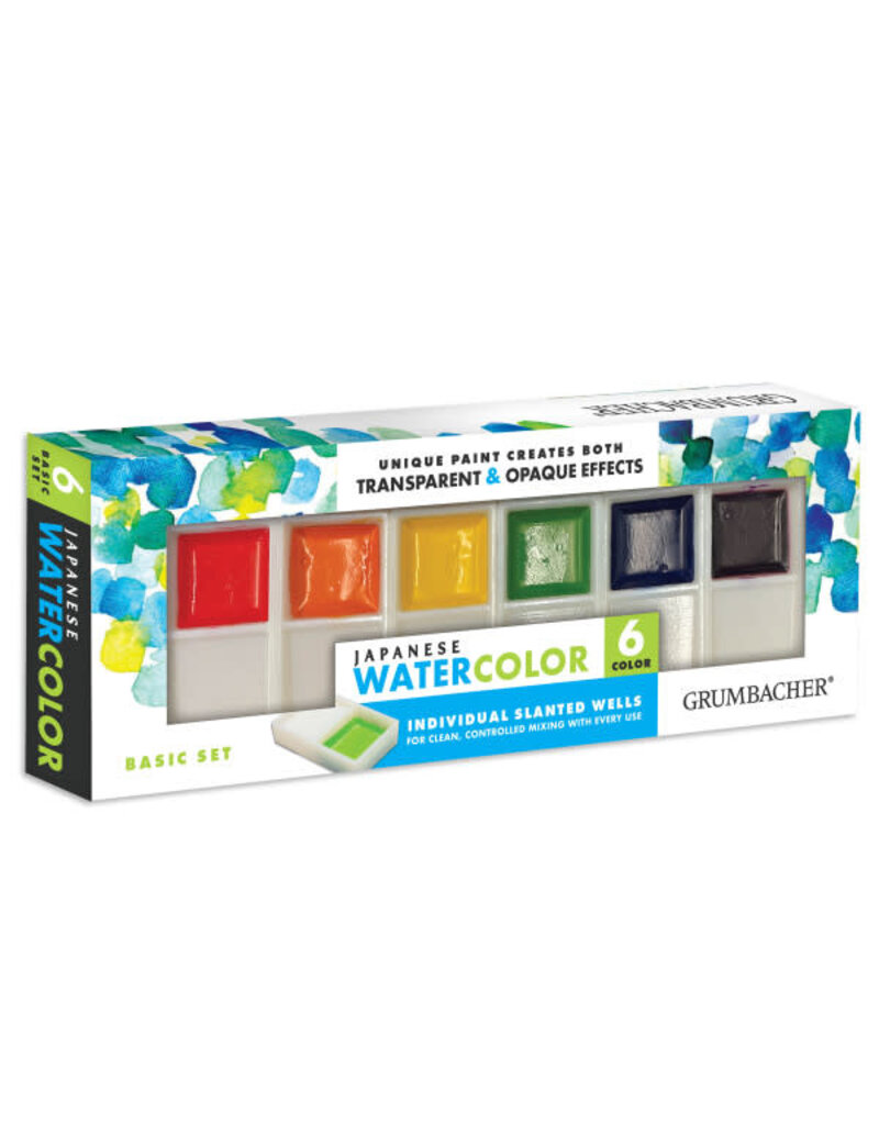Japanese Watercolor Pan Sets, 6-Color Basic Set - MICA Store