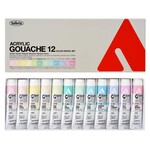 Holbein Holbein Acrylic Gouache 12-Color 12ml Pastel Set