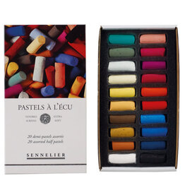 Sennelier Extra-Soft Pastel Half Stick Sets, 20-Color