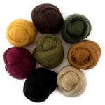 Wistyria Editions Wool Roving .25oz 8 color Pack - Falling Leaves