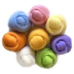 Wistyria Editions Wool Roving .25oz 8 color Pack - Cotton Candy