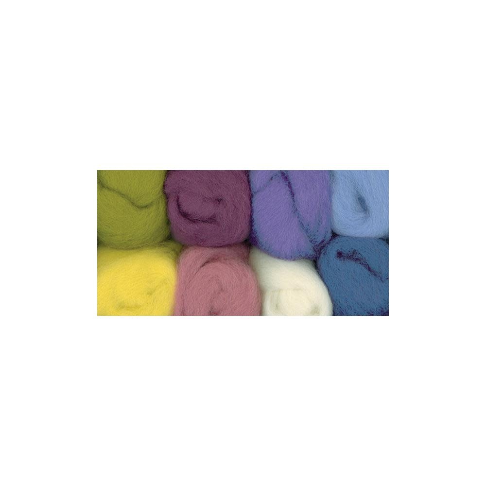 Wool Roving .25oz 8 color Pack Pastels MICA Store