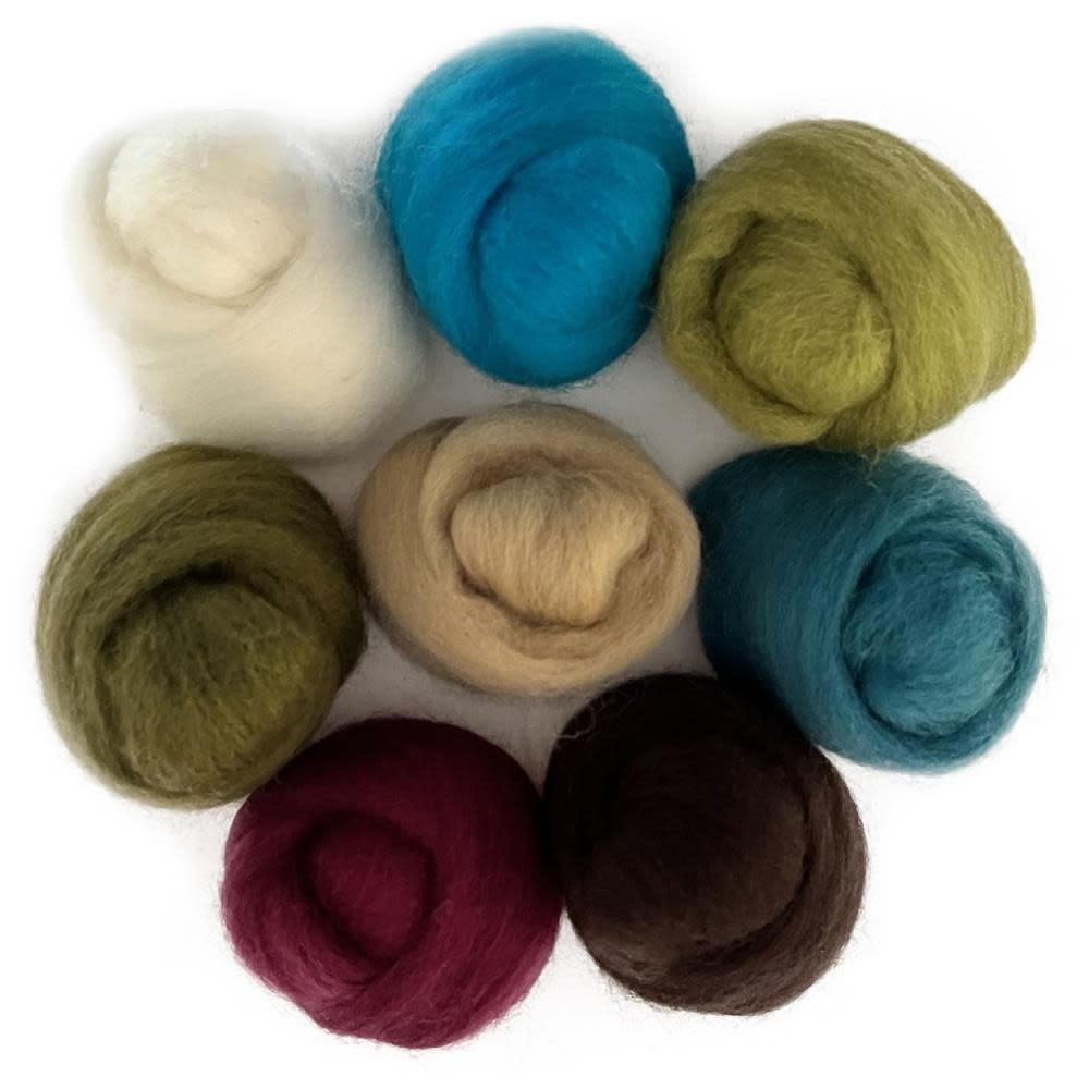 Wool Roving .25oz 8 color Pack Chic MICA Store