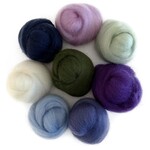 Wistyria Editions Wool Roving .25oz 8 color Pack - Hydrangeas