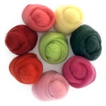 Wistyria Editions Wool Roving .25oz 8 color Pack - Zinnias