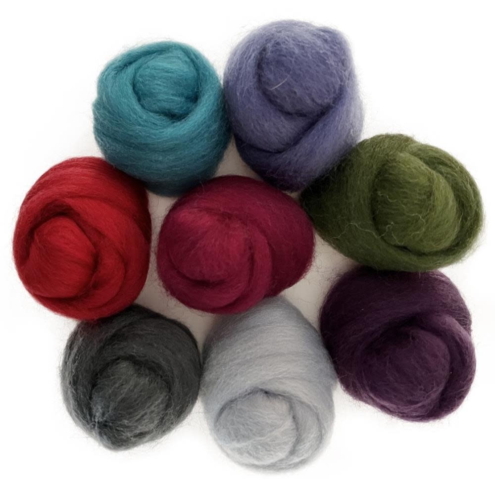 Wool Roving .25oz 8 color Pack - Vintage - MICA Store