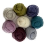 Wistyria Editions Wool Roving .25oz 8 color Pack - Tranquility
