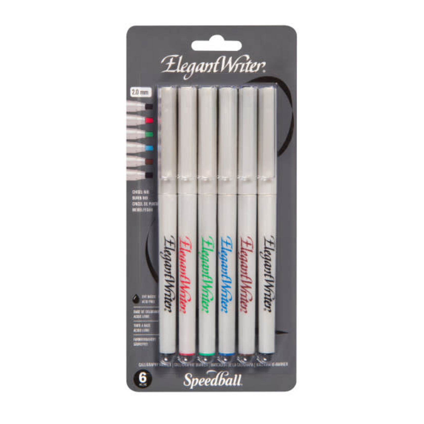 Elegant Writer Elegant Writer Calligraphy Pens, Marker Sets, 6-Color Fine-Point Set