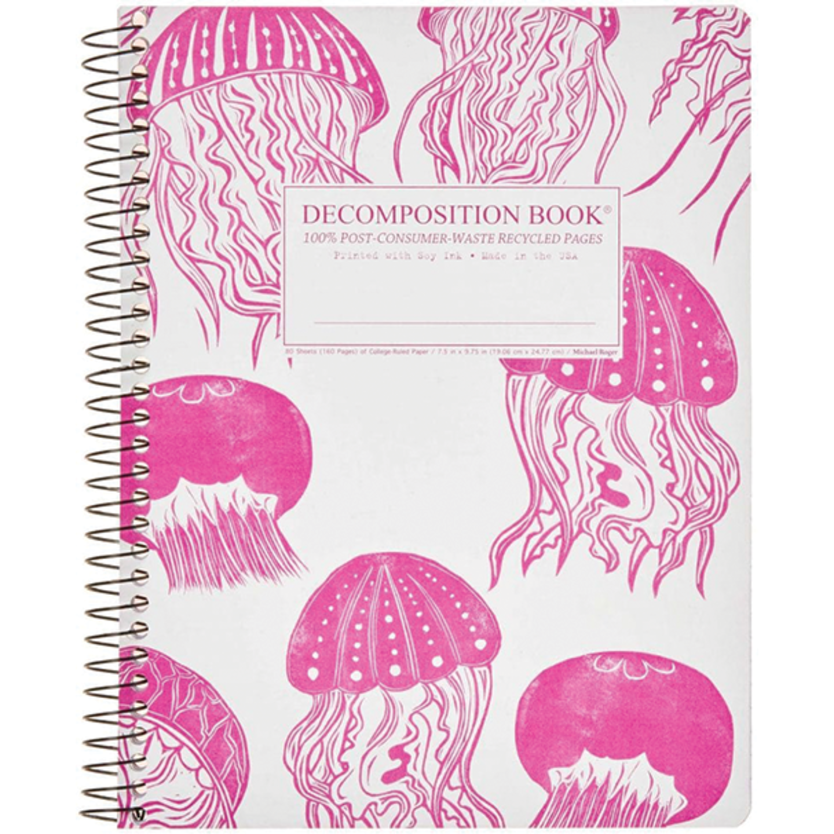 Michael Rogers Coilbound Decomposition Book - Jellyfish - Lined