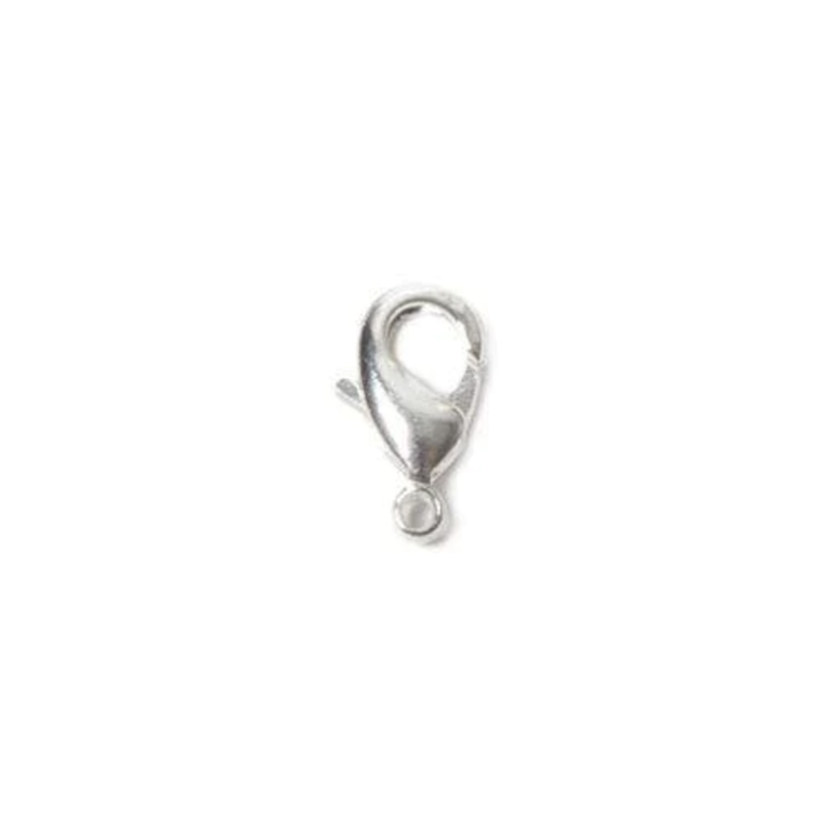 10mm Sterling Silver plated Lobster Clasp Set of 10