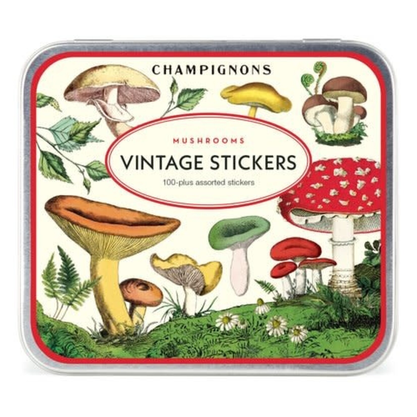Cavallini Tin of Stickers - Mushrooms