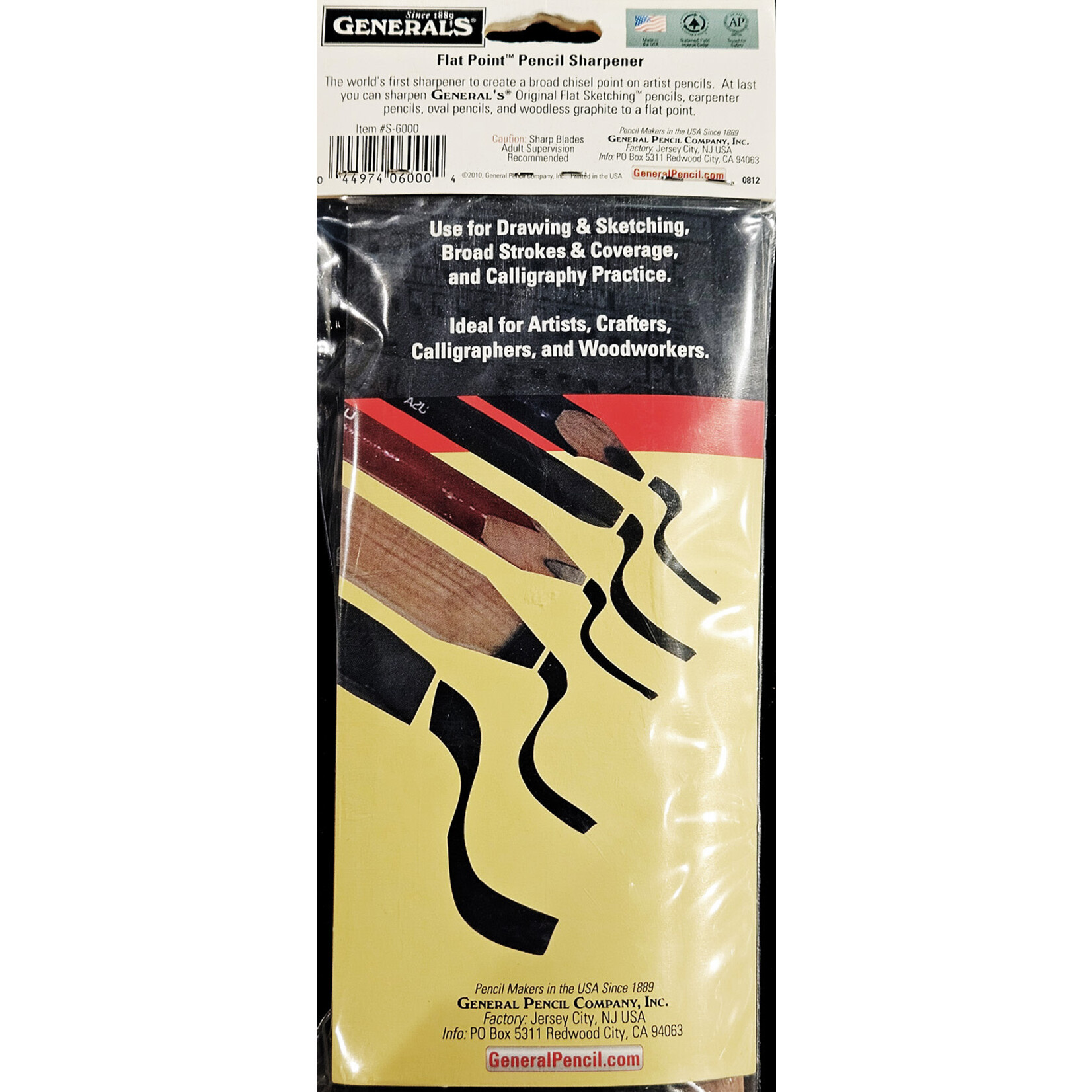 General Pencil SHARPENER FLAT POINT