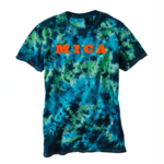 MICA Tie Dye Caribbean  Tee - Orange Logo