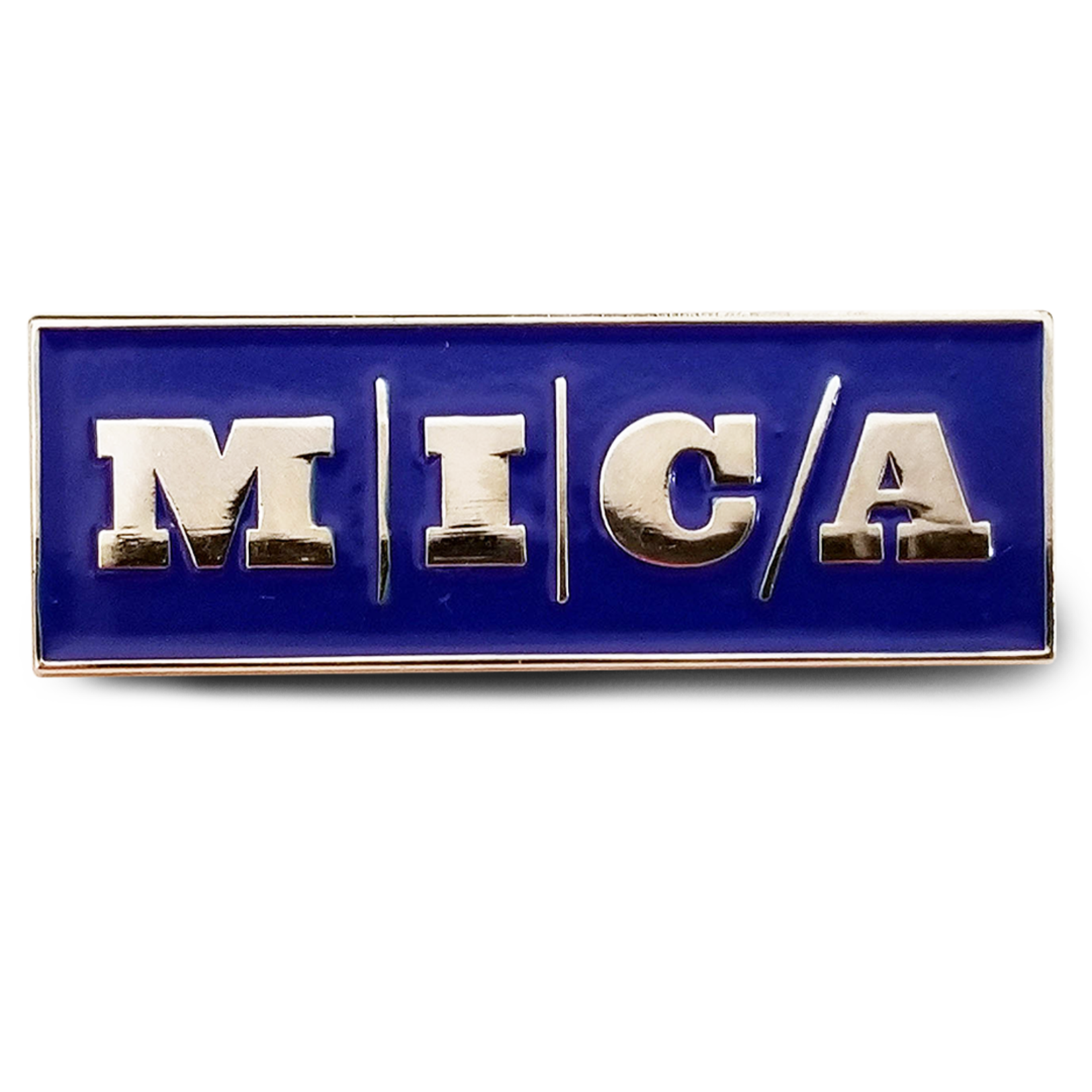 MICA Enamel & Metal Pin 1.5" X .5"