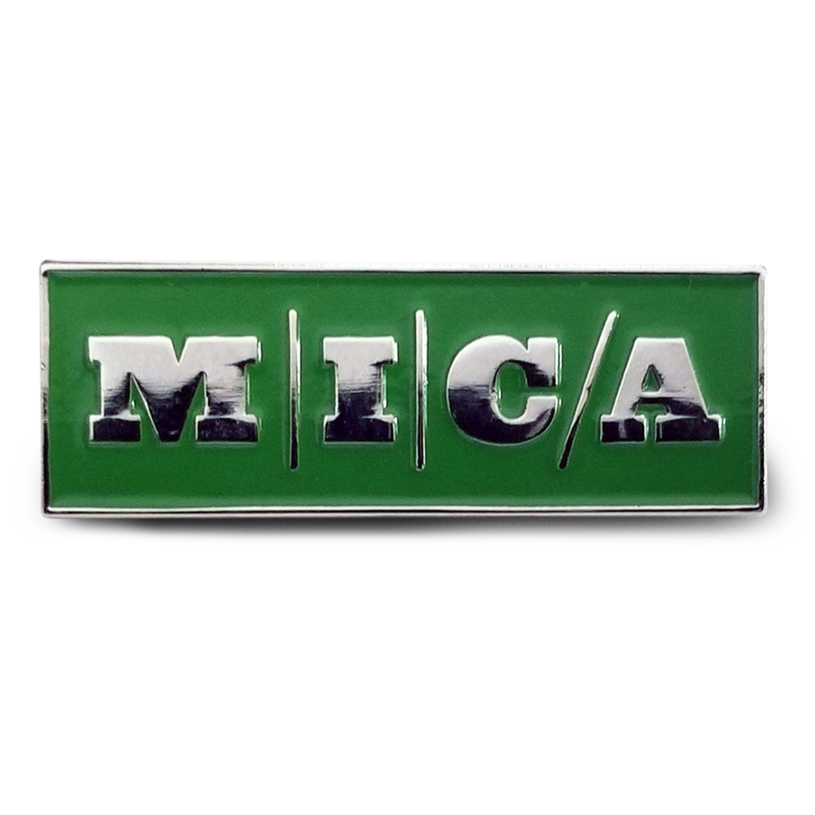 MICA Enamel & Metal Pin 1.5" X .5"