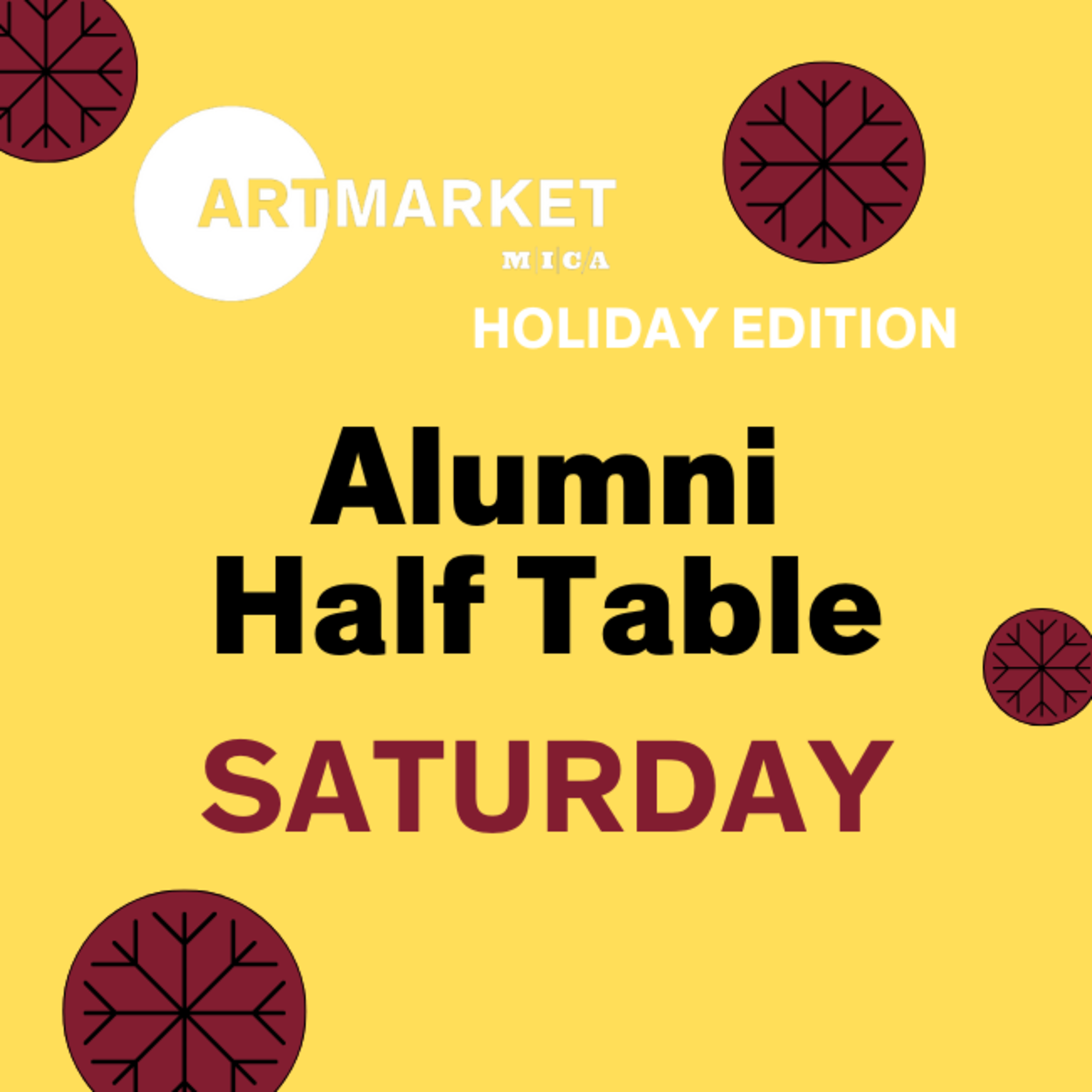 Alumni Saturday Art Market x Holiday Edition 2024 - Half Table