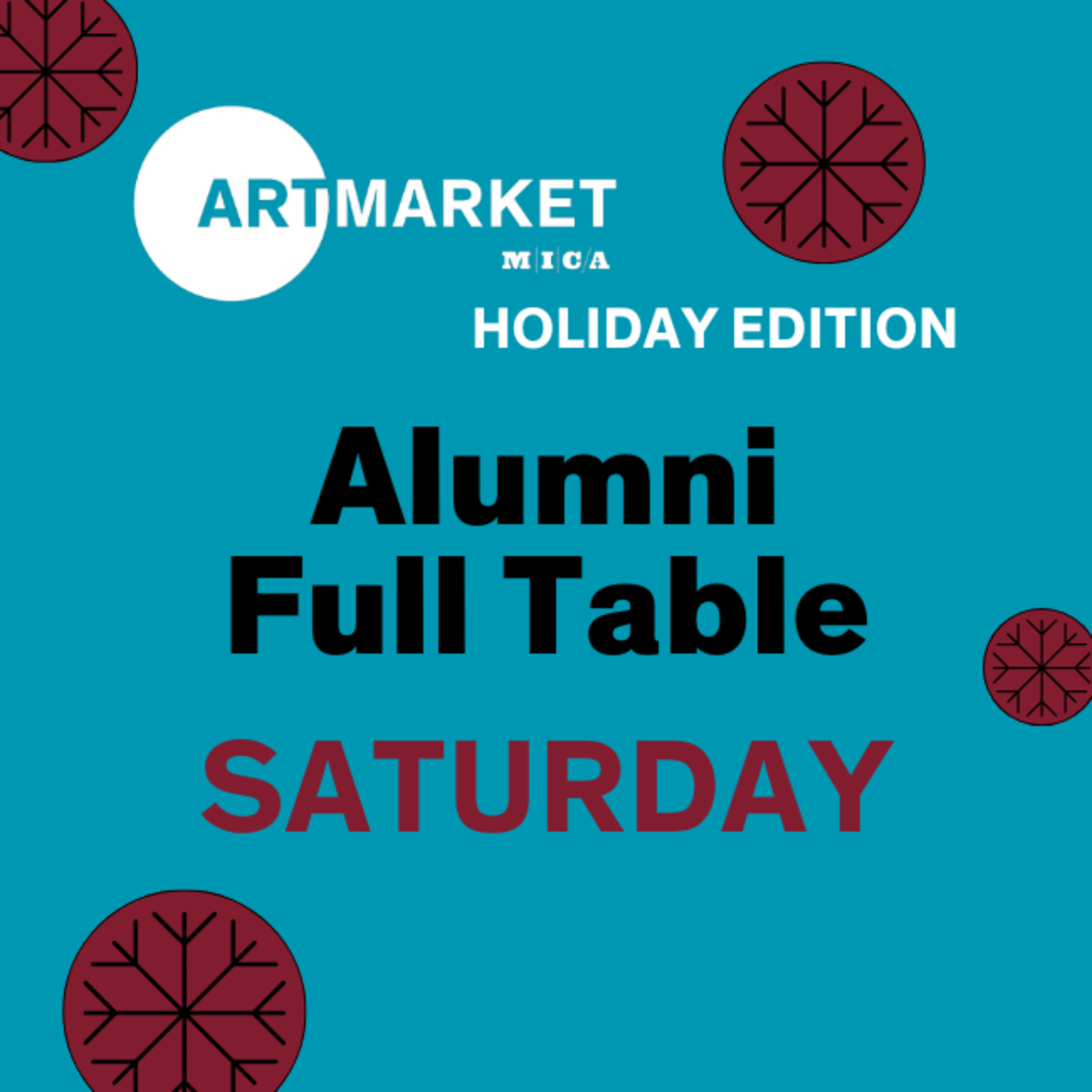 Alumni Saturday Art Market x Holiday Edition 2024 - Full Table