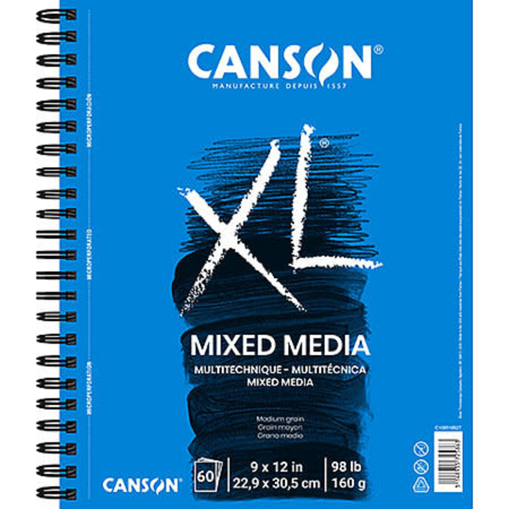 Canson XL Mixed-Media 9X12 60Sh Wb(6)