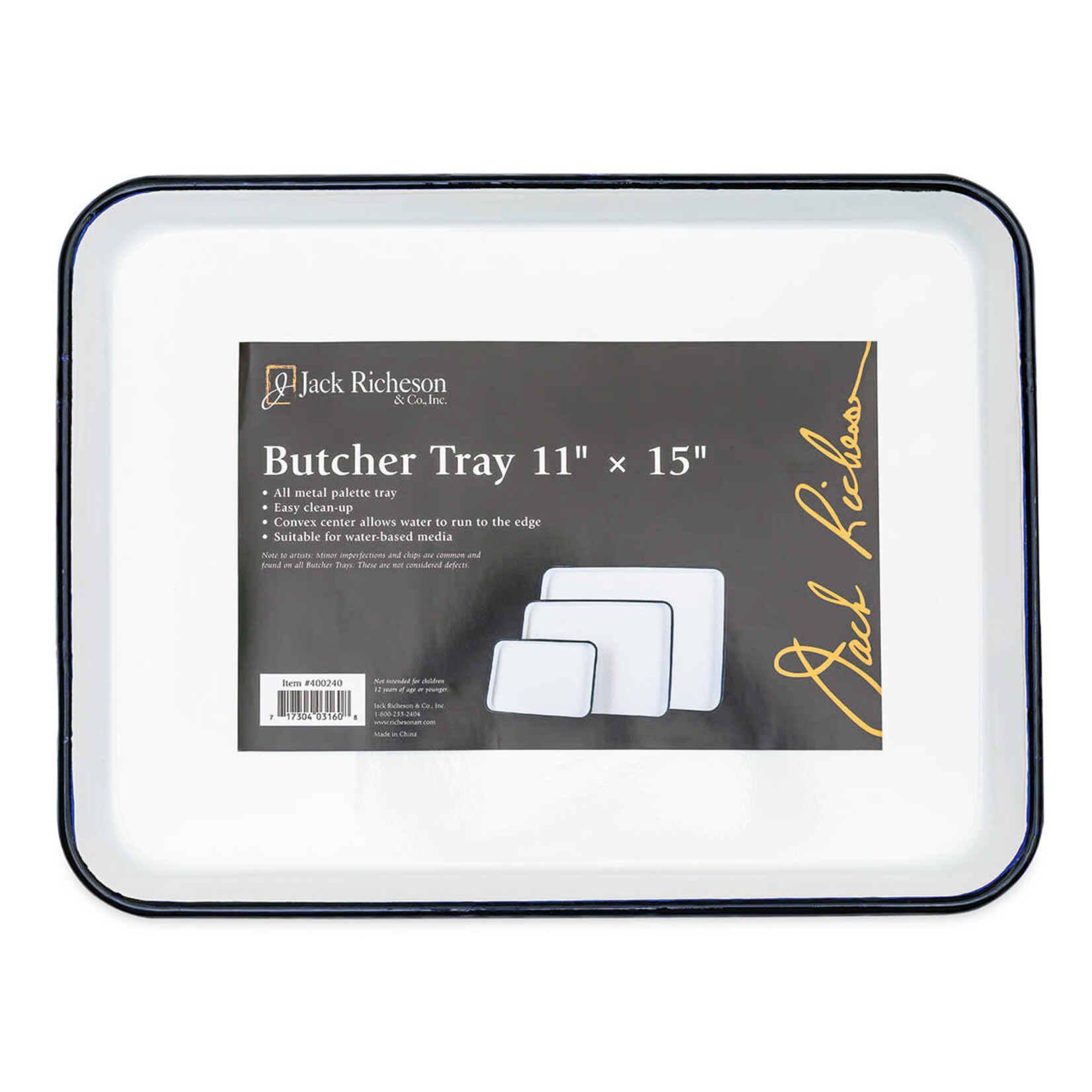 Jack Richeson Butcher Tray 11 x 15 Enamel