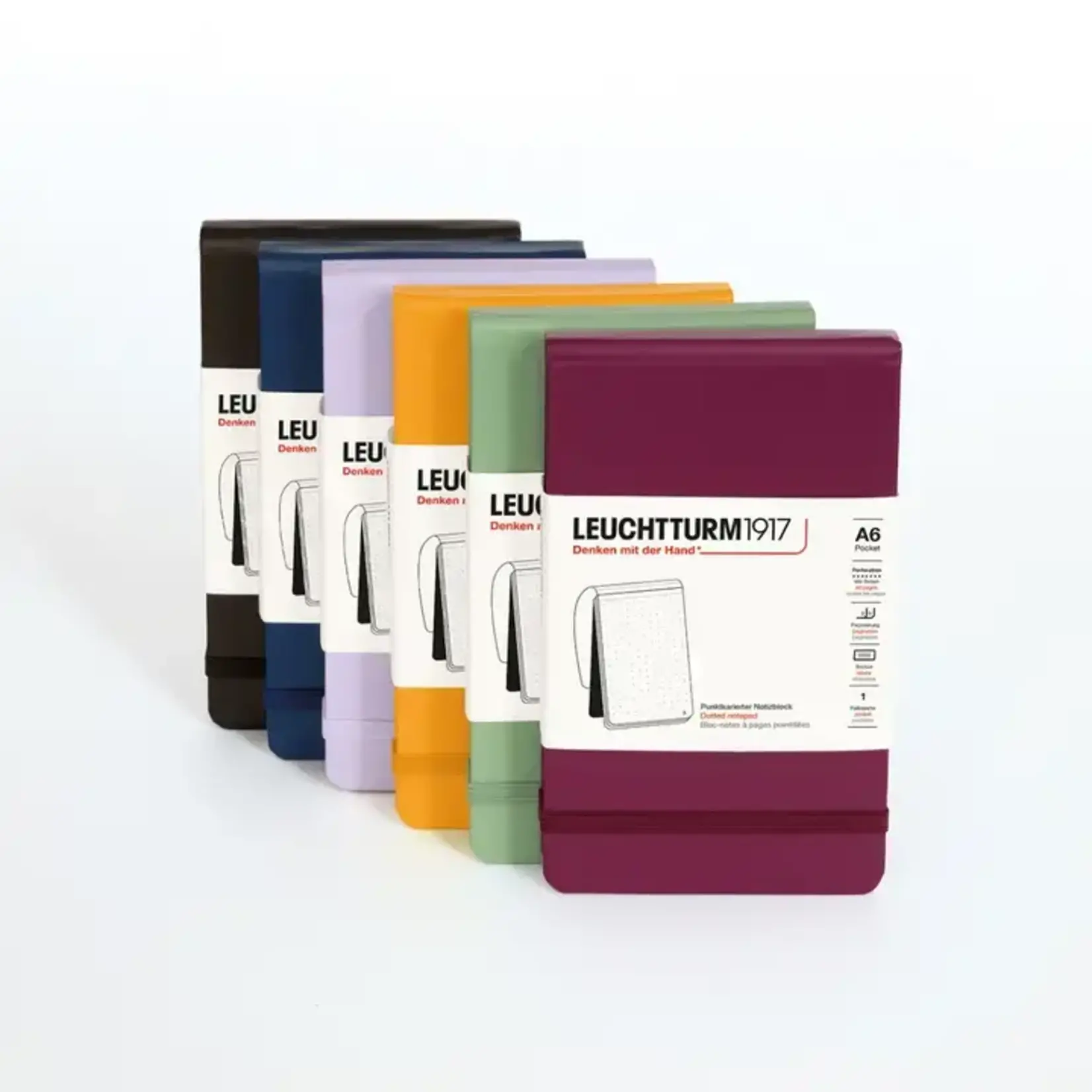 Leuchtturm Leuchtturm - Pocket Notepad (A6) Black / Hardcover / Dotted