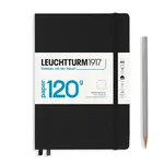 Leuchtturm Leuchtturm 120g Notebook, Medium, Black, Plain