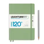 Leuchtturm Leuchtturm , 120gsm Notebook, Medium, Sage, Plain