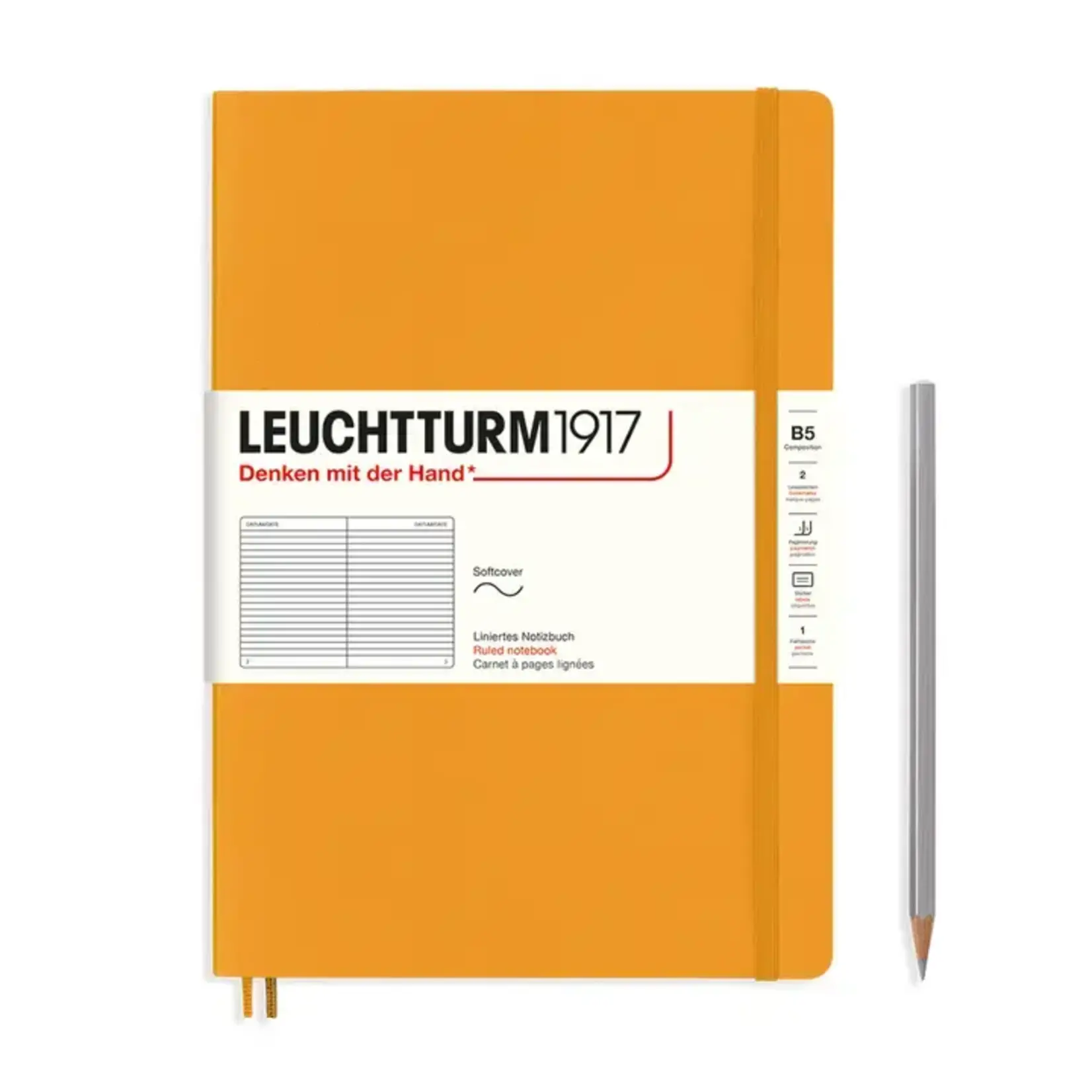 Leuchtturm Leuchtturm Rising Sun, Softcover, Composition (B5), Ruled