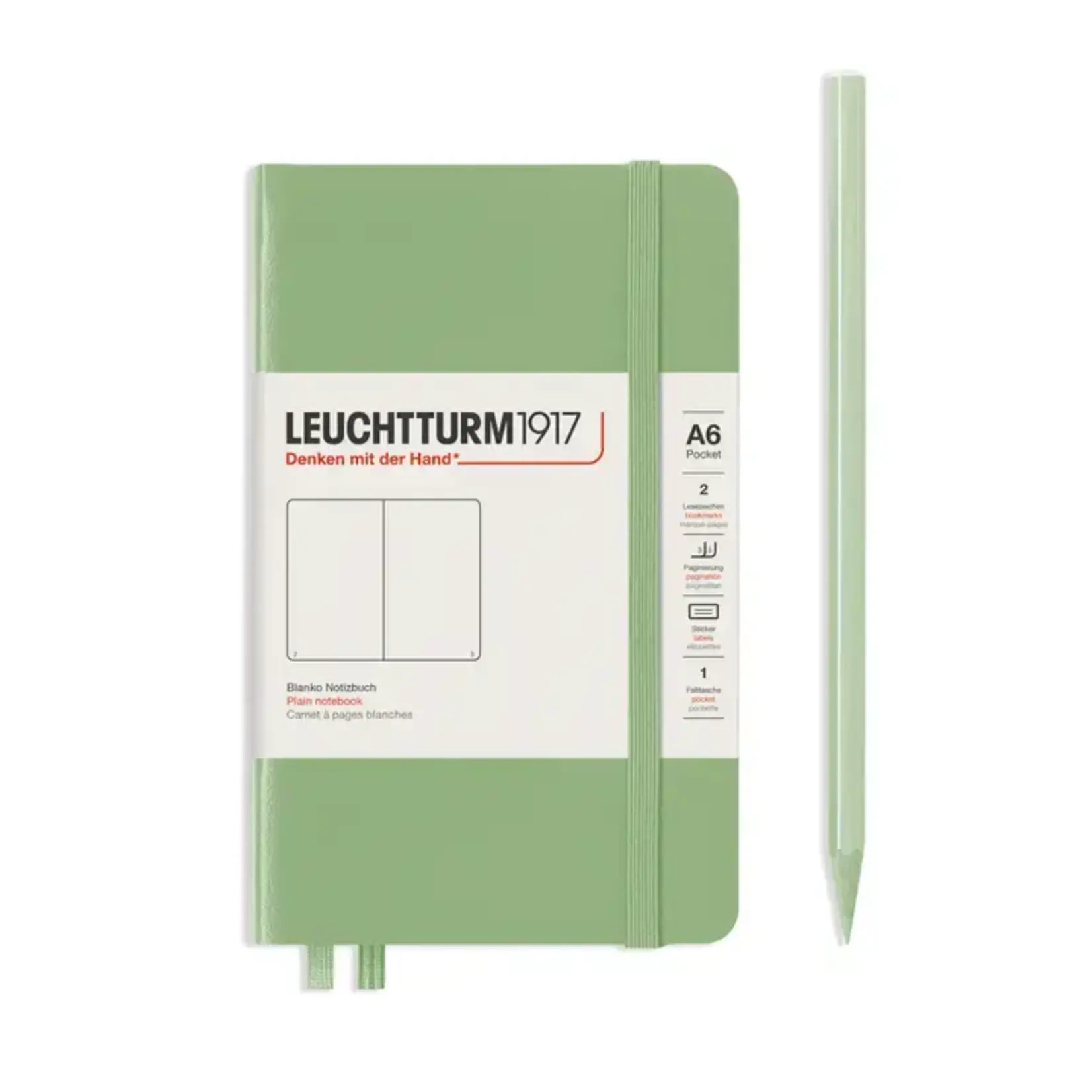 Leuchtturm Leuchtturm - Pocket (A6) Sage / Hardcover / Plain