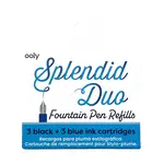 Ooly Splendid Fountain Pen Ink Refills | Black + Blue